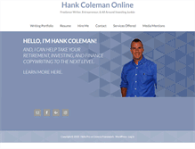 Tablet Screenshot of hankcoleman.net